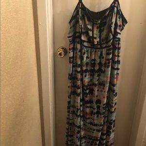 Torrid multi color long maxi dress size 22